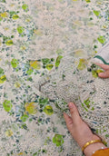 Printed with embroidered three piece article eh184