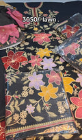 BLACK COLOUR EMBROIDERED THREE PIECE ARTICLE BY12