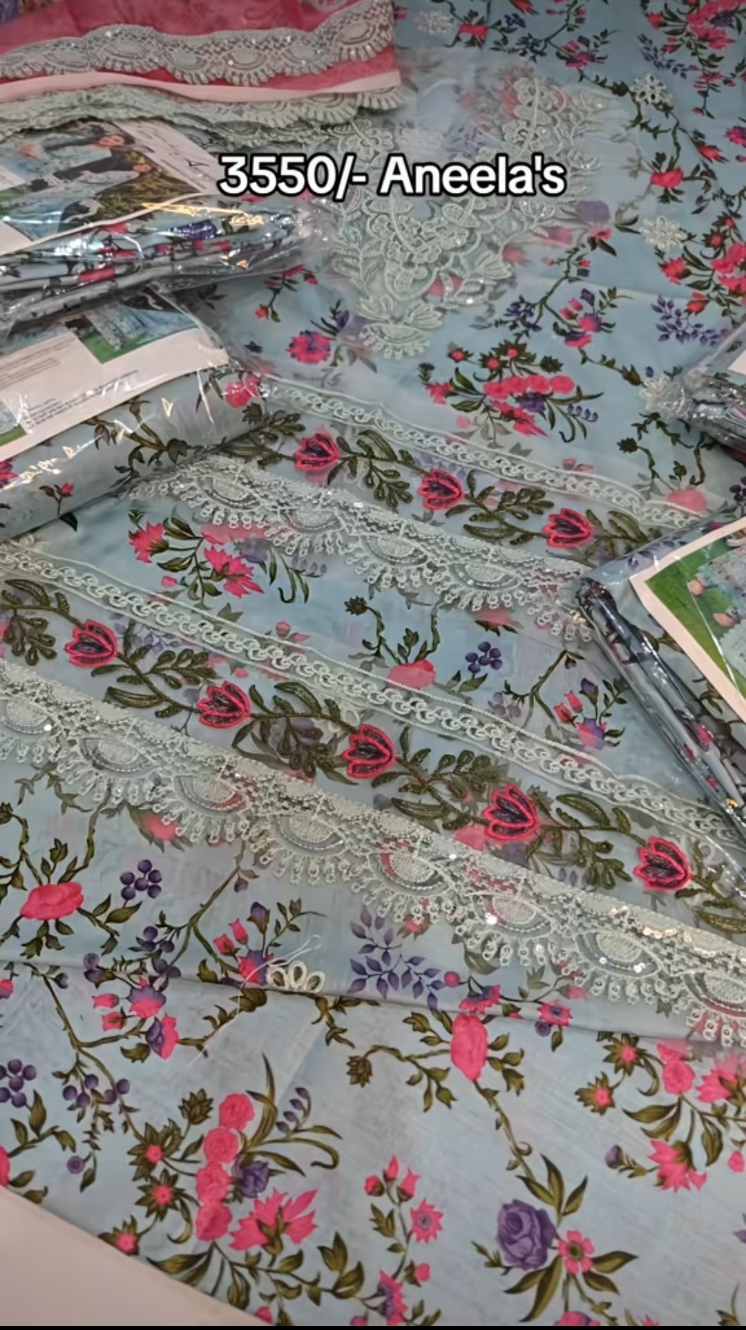 ANEELA'S BEAUTIFUL EMBROIDERED THREE PIECE ARTICLE jv525