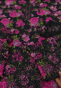 Printed with embroidered three piece article dg313