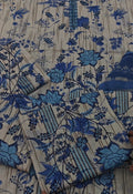 Printed with embroidered three piece article ek467