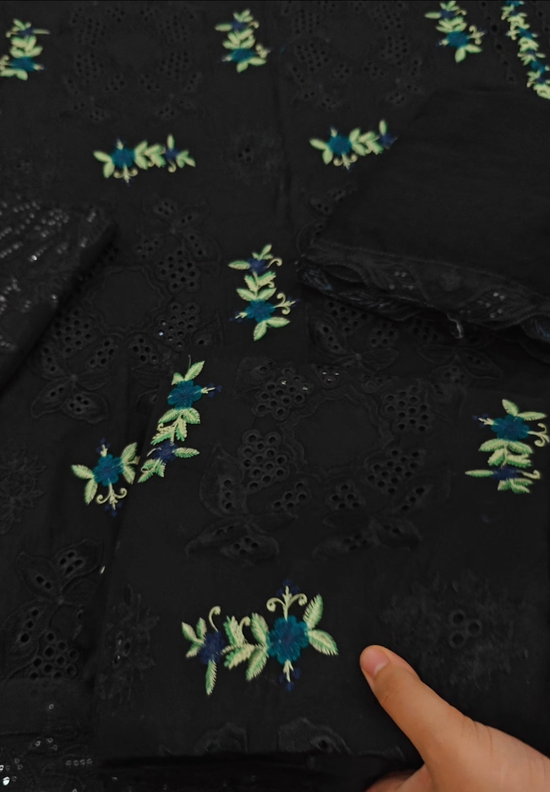 Embroidered with patches three piece article dh479 fatima collection