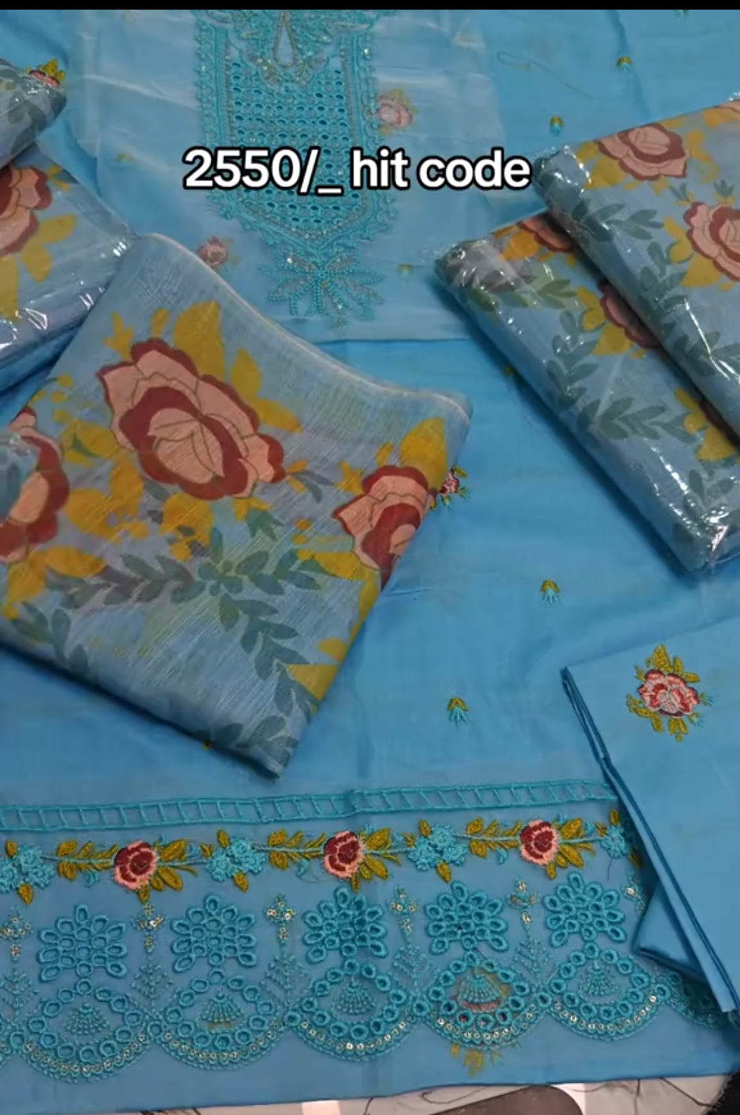 BEAUTIFUL EMBROIDERED THREE PIECE ARTICLE JB370