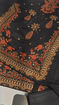 Plain and embroidered three piece article yt357