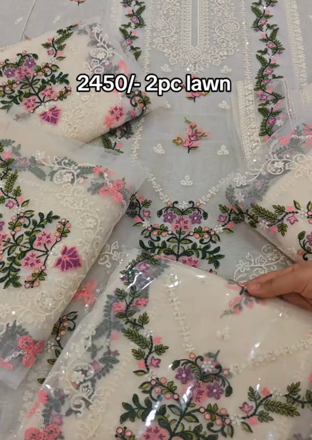 Embroidered with patches two piece article ei265