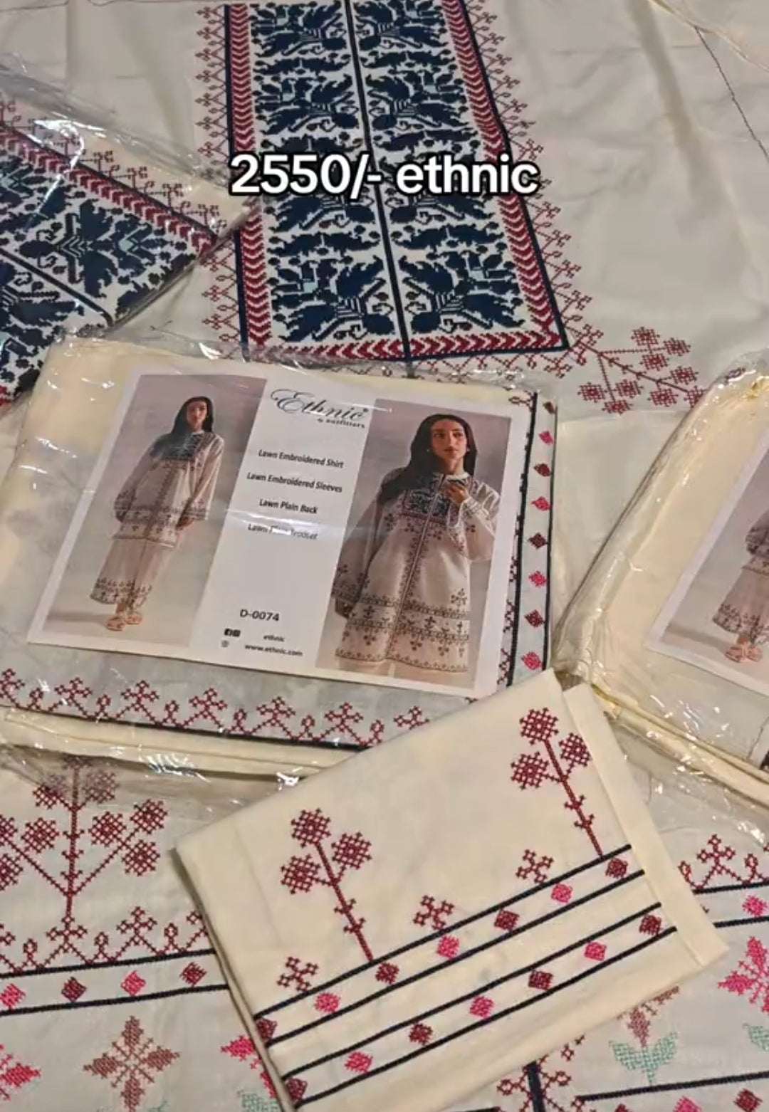 Ethnic embroidered two piece article aj345