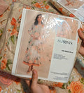 Printed with embroidery three piece article ad242