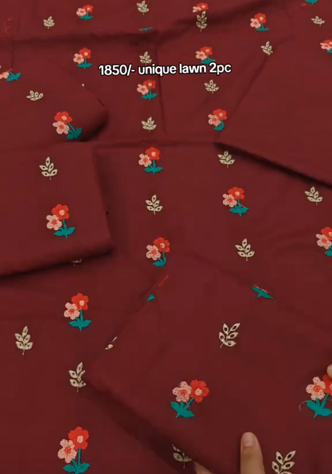 Embroidered two piece article tj765