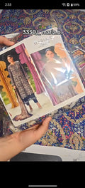 Printed embroidered three piece article vk781
