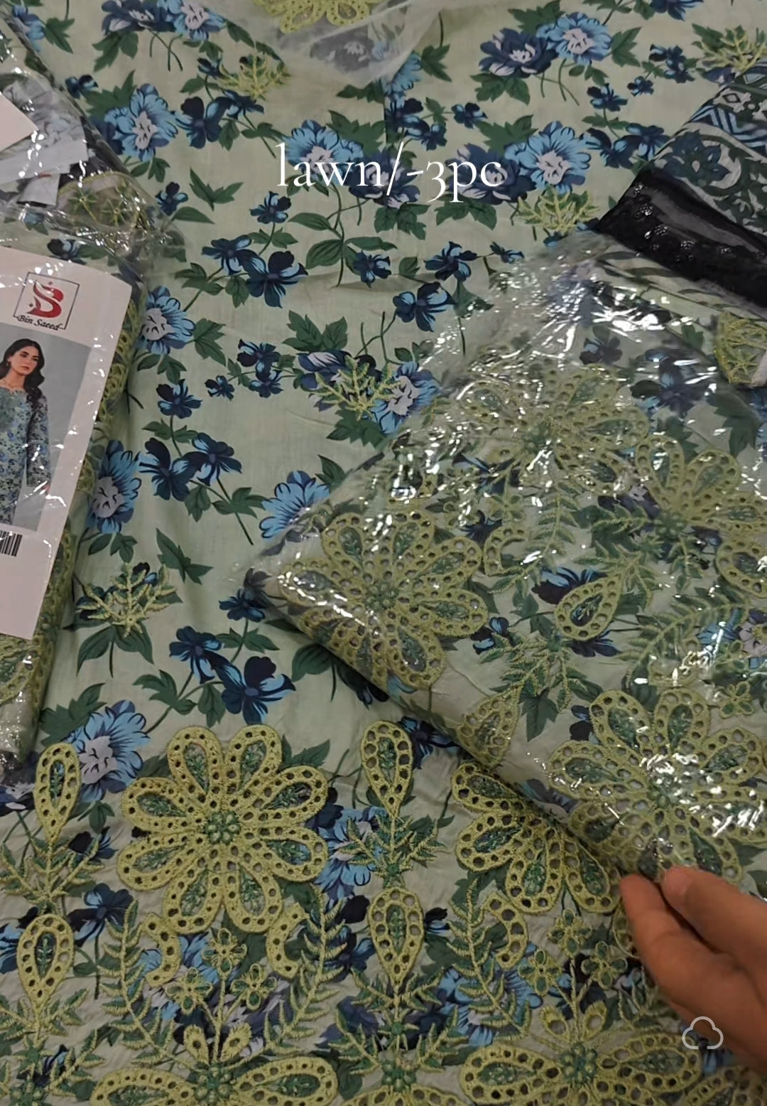 Printed Embroidered Three Piece Suit FH594 fatima collection