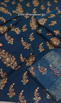 ZINK COLOUR EMBROIDERED THREE PIECE ARTICLE YK564