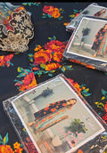 Printed embroidered three piece  article jf467