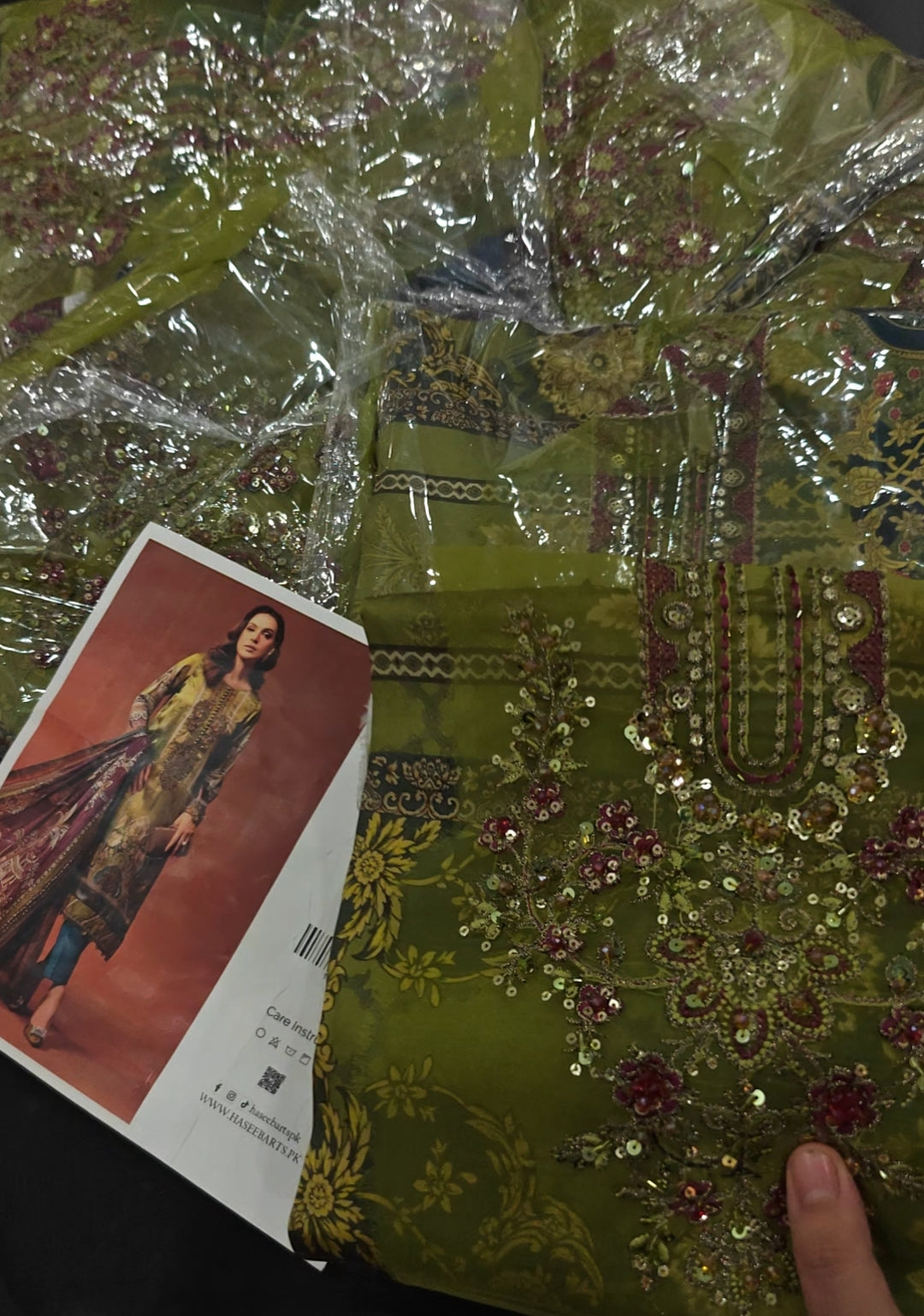 Maria.b printed with patches silk three piece article rh289