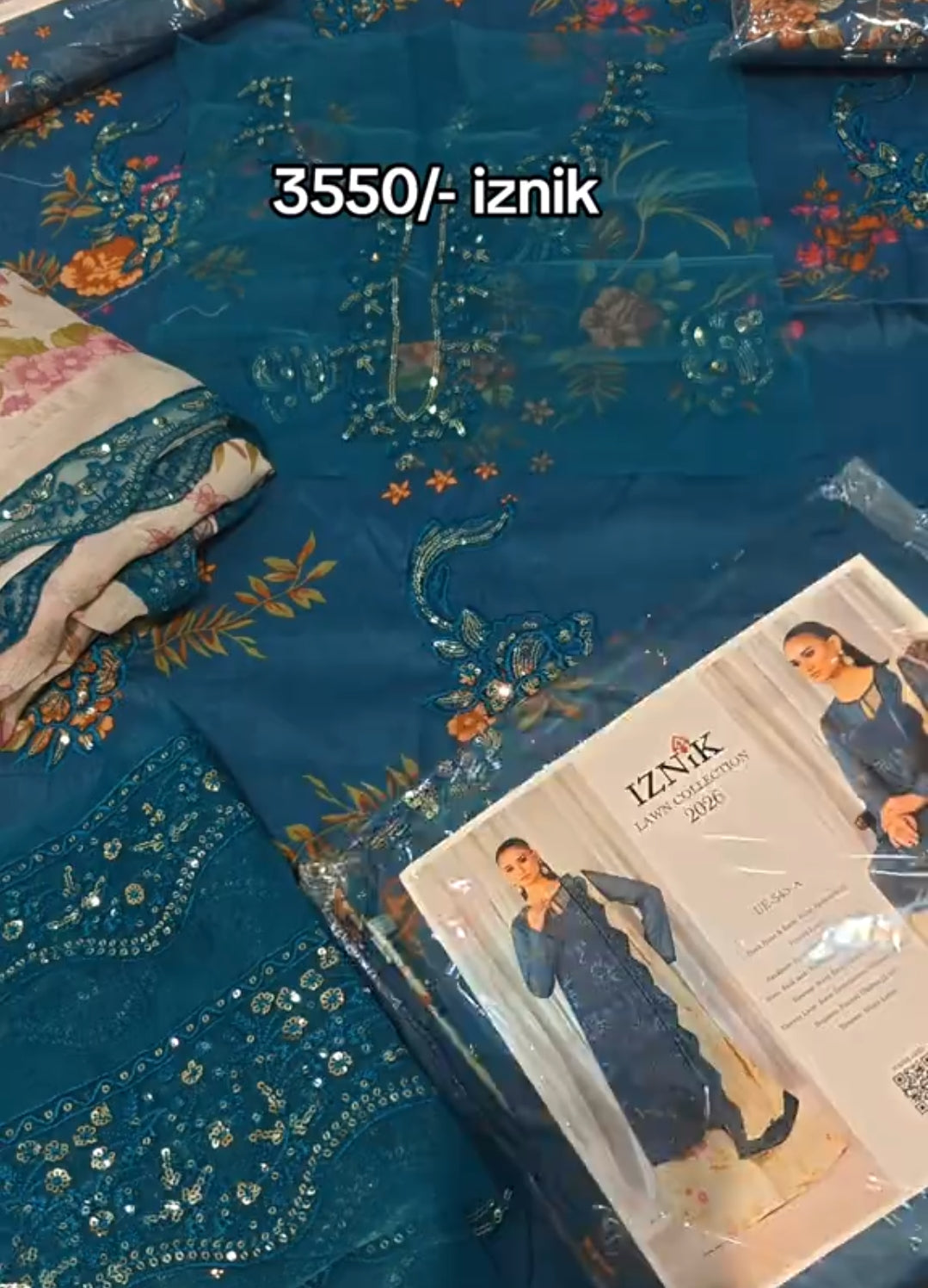 Iznik printed with patches three piece article kl245