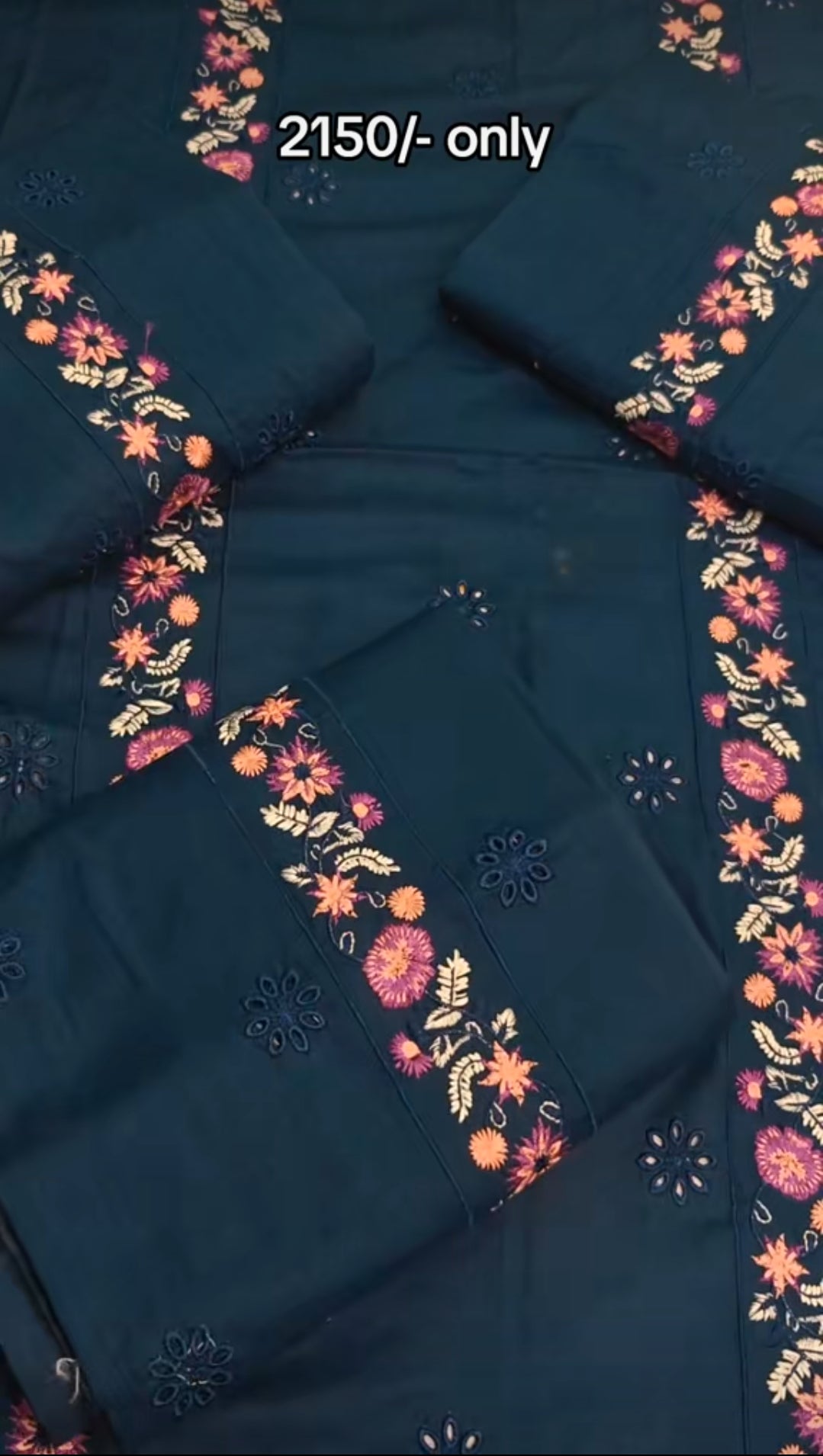 BEAUTIFUL ZINC COLOUR EMBROIDERED TWO PIECE ARTICLE HF500
